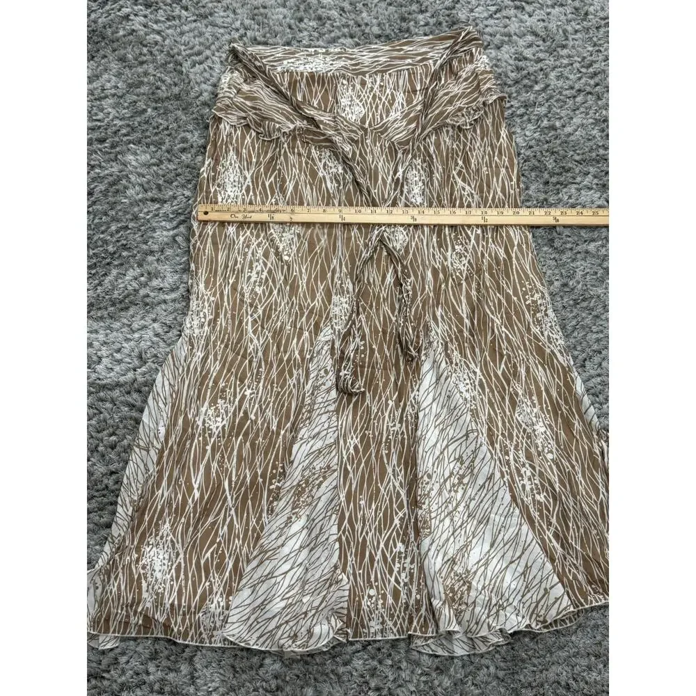 Anna Sui Anthropologie Maxi Skirt Brown Boho Prairie Fairycore Cottagecore 10
